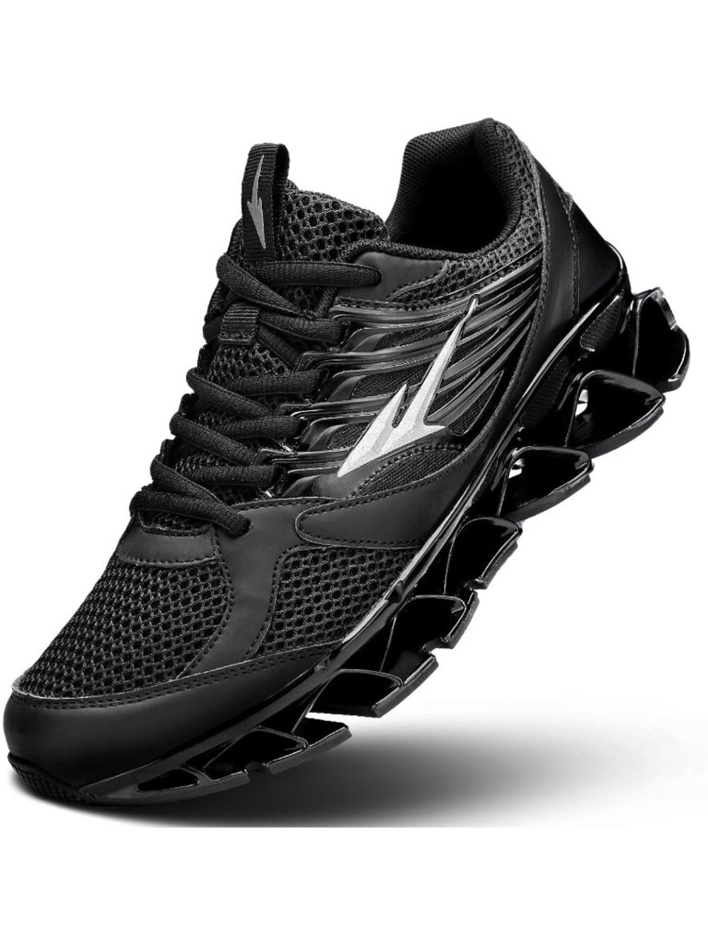 Men's Black Walking Shoes Casual Fashion Lace Up Blade Tennis Running Sneakers